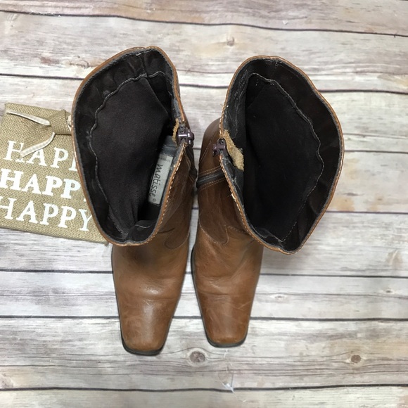 Boutique Matisse Brown Leather size 7 Vintage Boot - Picture 3 of 7